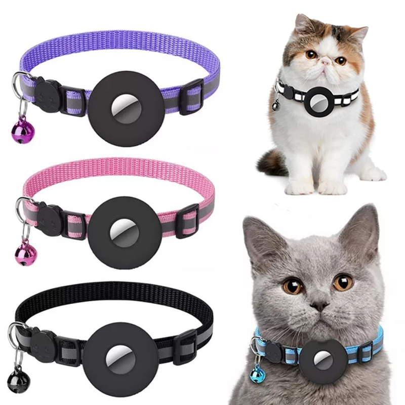 Secure Track™ Reflective AirTag Pet Collar – Never Lose Your Pet Again”